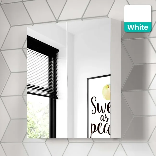 Gloss White Mirror Cabinet 500mm