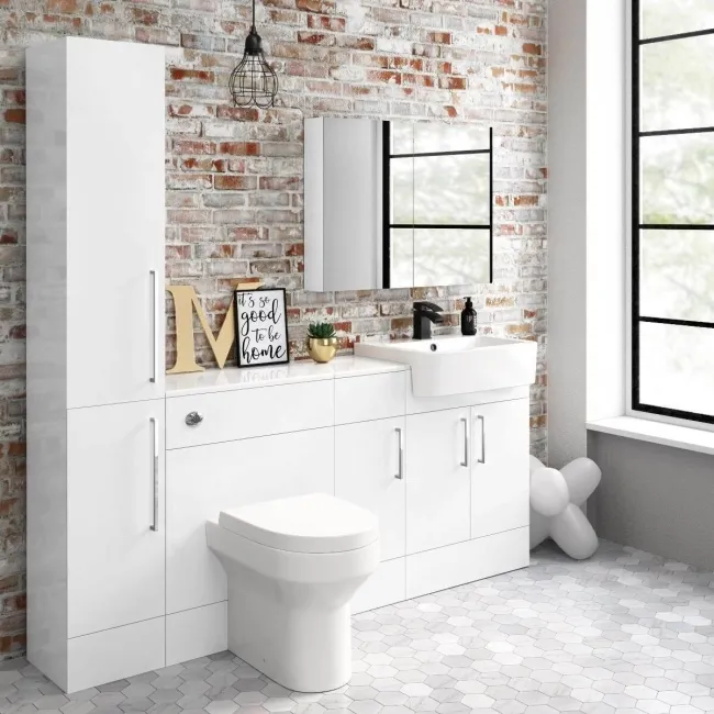 Harper Gloss White Back To Wall Toilet Unit 600mm