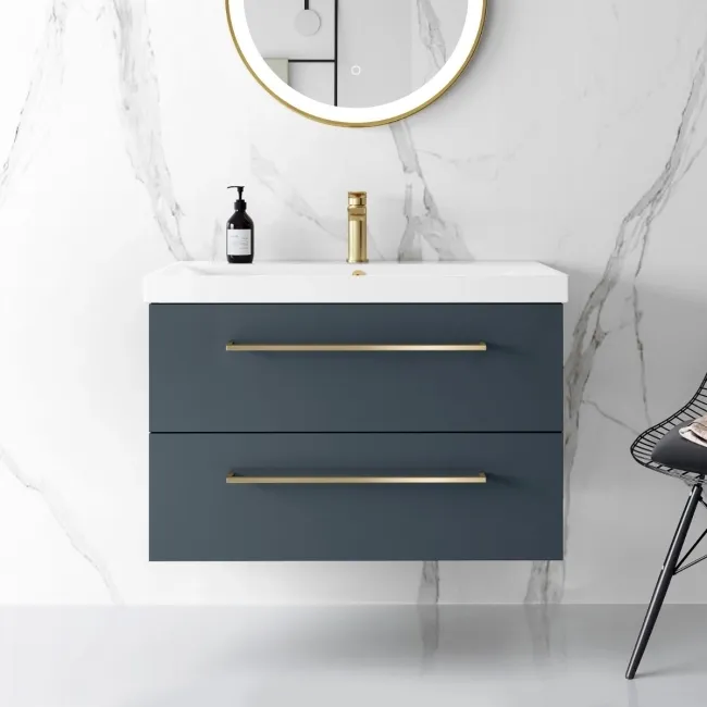 Brushed Brass Handle for Elba Wall Hung Drawer Vanity 800mm