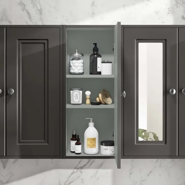 Graphite Grey Wall Hung Cabinet 700x300mm