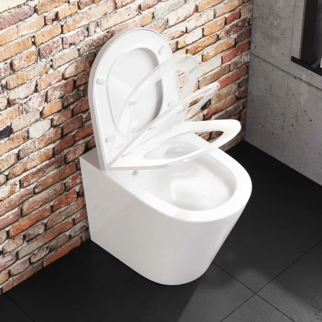 Boston Rimless Back To Wall Toilet With Premium Soft Close Seat