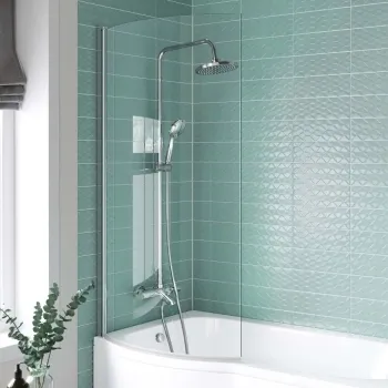 4mm P Shaped Bath Screen