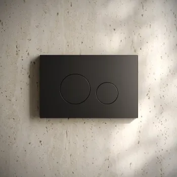 Idaho Matt Black Round Button Flush Plate