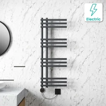 Madrid Electric Anthracite Designer Heated Towel Rail 1200x450mm
