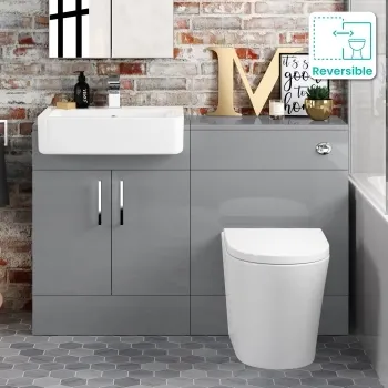 Harper Stone Grey Combination Vanity Basin and Boston Toilet 1200mm