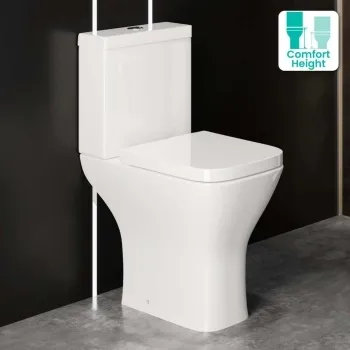 Atlanta Comfort Close Coupled Toilet With Soft Close Seat