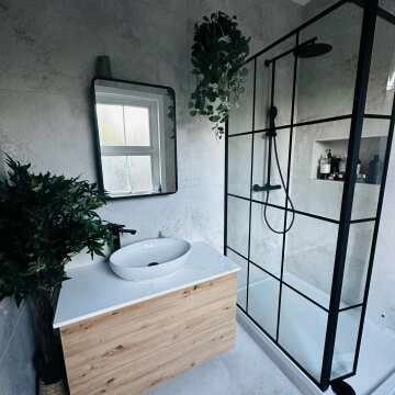 Olivia Black Framed Mirror Cabinet 710x500mm