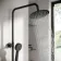 Doon Round Matt Black Thermostatic Bath Filler Shower Set