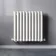 Marbella White Double Oval Panel Radiator 600x600mm