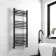 Barcelona Matt Black Straight Heated Towel Rail 1200x500mm