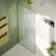 Munich Fluted Effect Brushed Brass Easy Clean 8mm Wet Room Shower Glass Panel 900mm