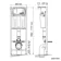Wirquin Universal Wall Hung Toilet Frame & Cistern with Chrome Push Plate