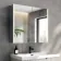 Selma Matt Black Illuminated LED Recessed Mirror Cabinet 700x800mm