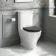 Kansas Traditional Rimless Close Coupled Toilet With Graphite Grey Wooden Seat
