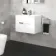Avon Gloss White Wall Hung Basin Drawer Vanity 600mm