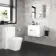 Avon Gloss White Wall Hung Basin Drawer Vanity 600mm