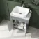 Bermuda Dove Grey Vanity with Marble Top & Curved Counter Top Basin 600mm