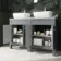Bermuda Dove Grey Vanity with Marble Top & Curved Counter Top Basin 1200mm