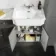 Monaco Graphite Grey Combination Vanity Traditional Basin with Marble Top and Seattle Toilet 1500mm