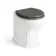Bermuda Graphite Grey Combination Vanity Basin and Hudson Toilet with Wooden Seat 1100mm