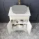 Lucia Chalk White Cabinet with Marble Top 640mm (Excludes Counter Top Basin) - Brushed Brass Accents