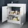 Corsica Gloss White Basin Vanity 800mm