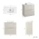 Crete Fluted Linen White Vanity Drawer with Marble Top & Reno Basin 800mm