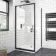 London Matt Black 6mm Pivot Shower Enclosure 900x900mm
