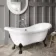 Tonbridge 1750mm Roll Top Bath - Black Claw Feet
