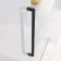 Harper Gloss White Floor Standing Tall Cabinet 1900x300mm - Black Accents  