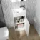 Trent Gloss White Cloakroom Floor Standing Basin Vanity 400mm