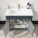 Bermuda Inky Blue Basin Vanity 800mm - Brushed Brass Accents