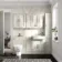 Monaco Chalk White Combination Vanity Basin and Seattle Toilet 1500mm - Brass Knurled Handles