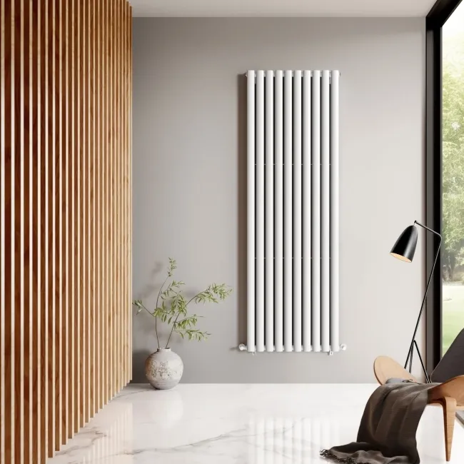 Marbella White Double Oval Panel Radiator 1800x600mm