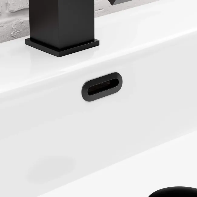 Matt Black Pill Basin Overflow Ring