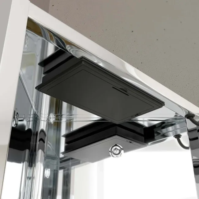 Madelyn Battery Operated Illuminated LED Corner Mirror Cabinet 600mm Tall