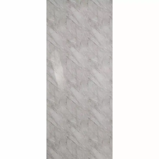 Trepanel Aqua® Gloss Light Grey Marble Effect PVC Shower Wall Panel