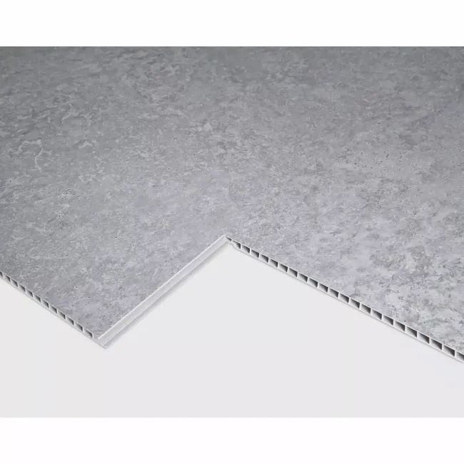 Trepanel Aqua® Matt Grey Concrete Effect PVC Shower Wall Panel