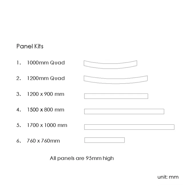 London Rectangular Stone Shower Tray 1500x800mm & Riser Kit