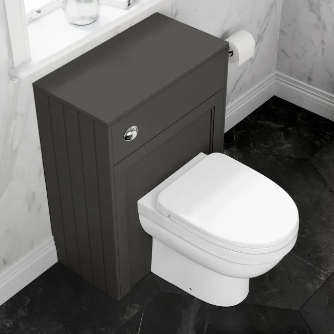 Traditional Graphite Grey Back To Wall Unit and Seattle Toilet