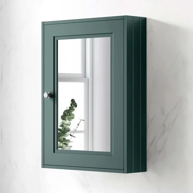 Midnight Green Mirror Cabinet 700x500mm