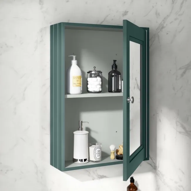 Midnight Green Mirror Cabinet 700x500mm
