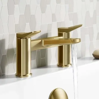 Aire Brushed Brass Bath Filler