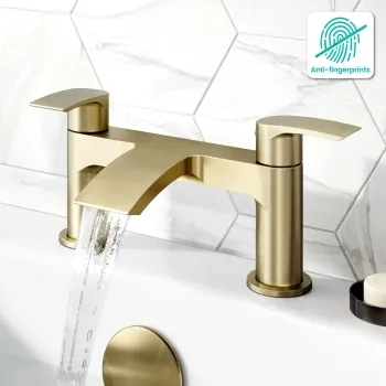 Spey Brushed Brass Bath Filler