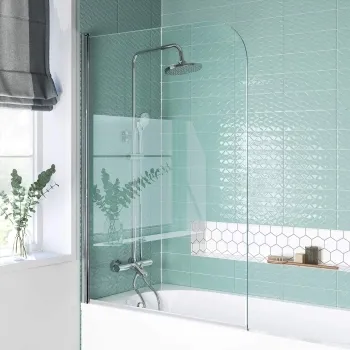 Geneva Easy Clean 6mm Bath Screen - 800mm