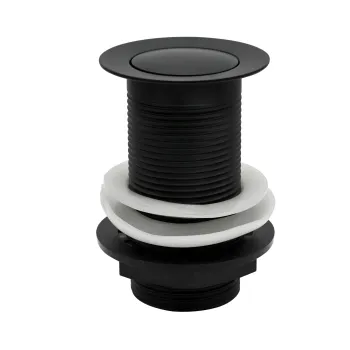 Matt Black Pop Up Basin Waste - Unslotted
