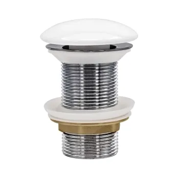 Gloss White Ceramic Dome Basin Waste - Unslotted