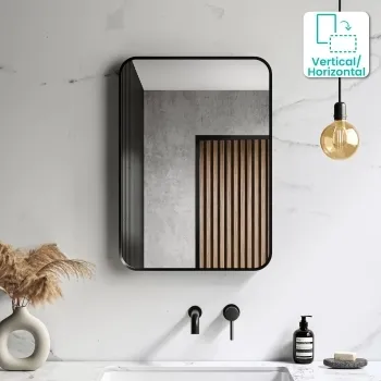 Nina Black Framed Mirror 700x500mm