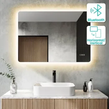 Clara Illuminated LED Mirror With BLUETOOTH Speaker 700x1000mm