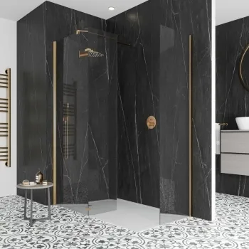 Trepanel Aqua Luxe® Black Marble Effect Embossed Satin SPC XXL Wall Panel
